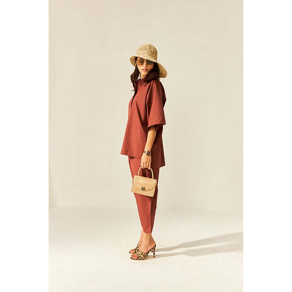 SPACE Ikigai Rust Top And Bag Pant