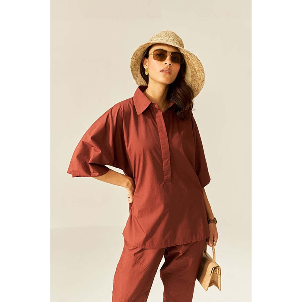 SPACE Ikigai Rust Top And Bag Pant