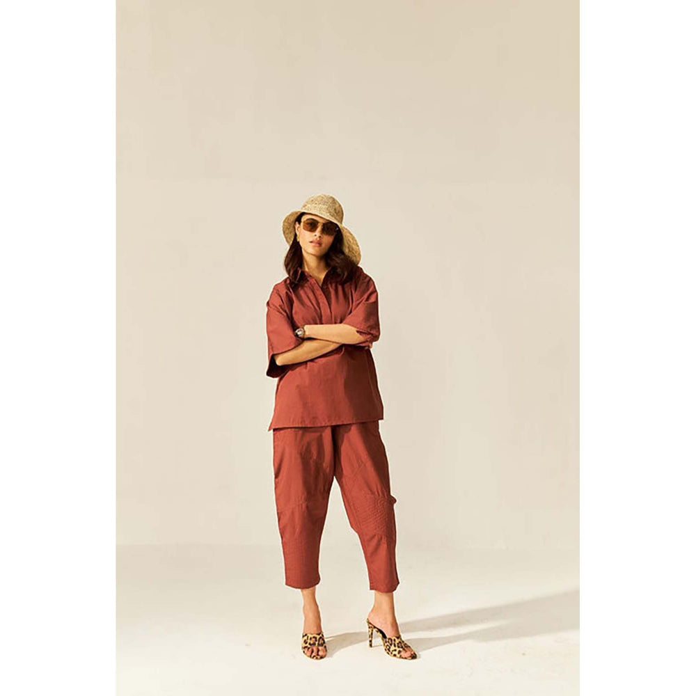 SPACE Ikigai Rust Top And Bag Pant