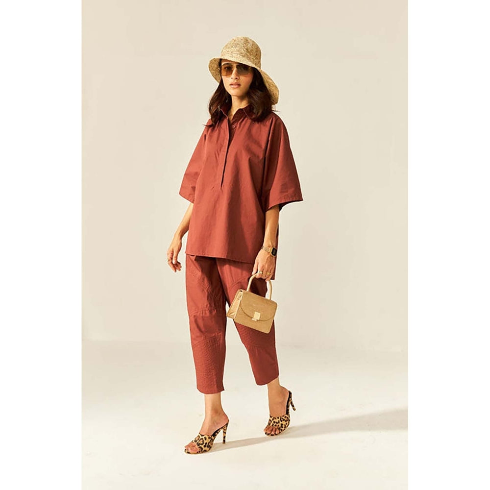 SPACE Ikigai Rust Top And Bag Pant