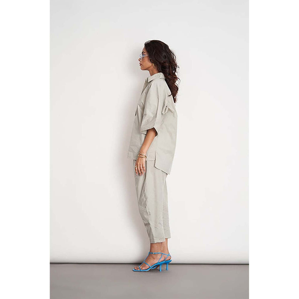 SPACE Ikigai Grey Top And Bag Pant
