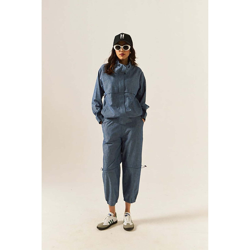 SPACE Reign Unisex Blue Wind Stopper Summer Co-Ord Set