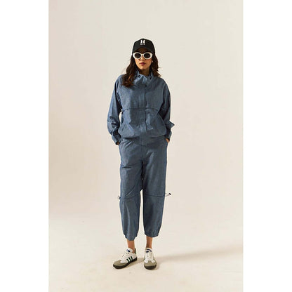 SPACE Reign Unisex Blue Wind Stopper Summer Co-Ord Set