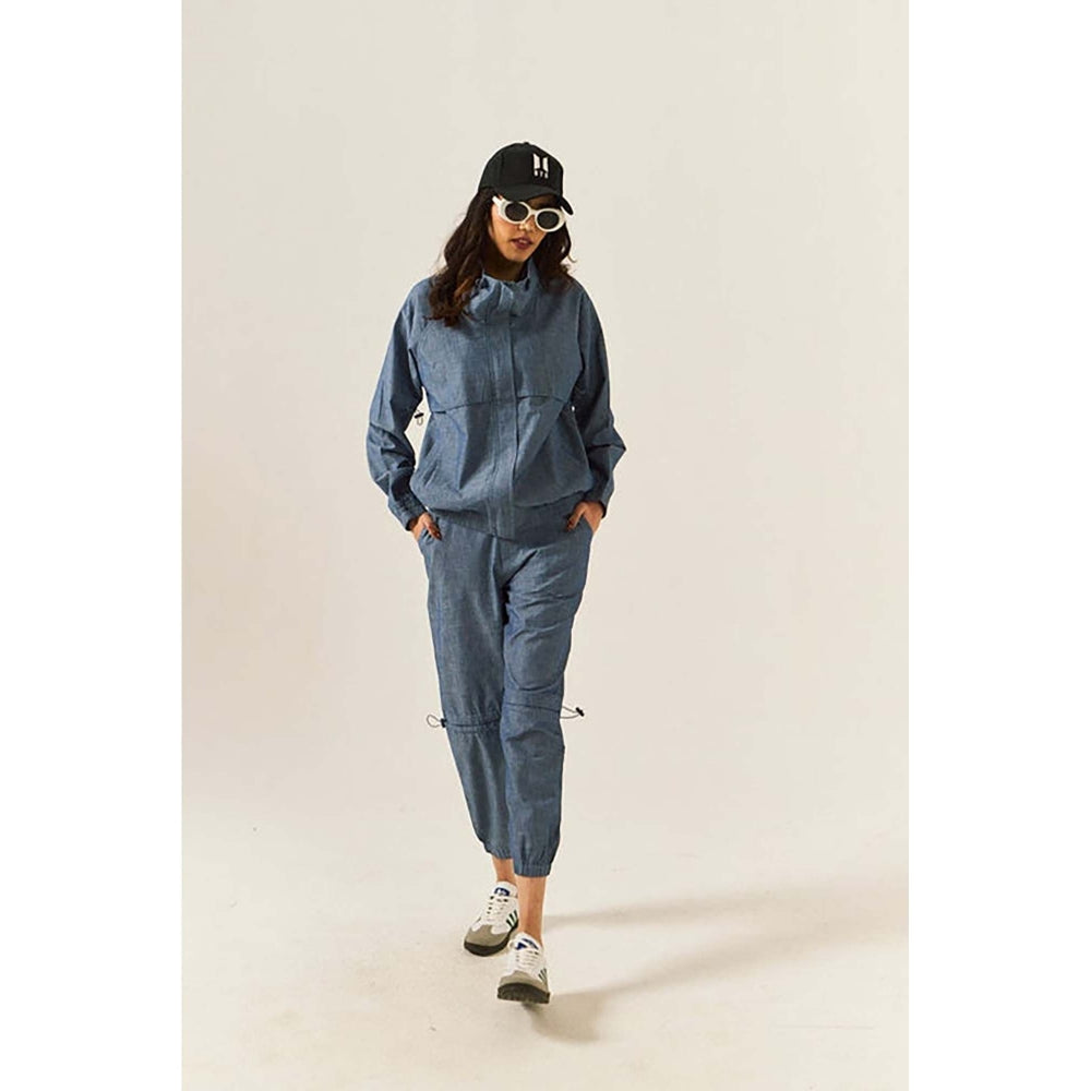 SPACE Reign Unisex Blue Wind Stopper Summer Co-Ord Set