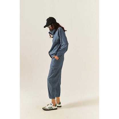 SPACE Reign Unisex Blue Wind Stopper Summer Co-Ord Set