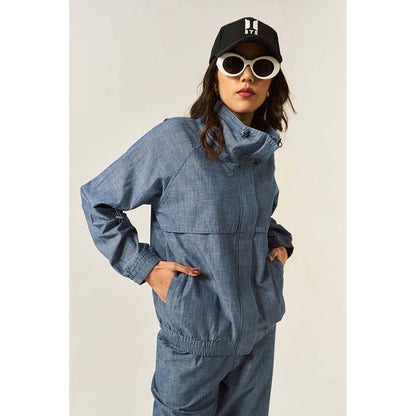 SPACE Reign Unisex Blue Wind Stopper Summer Co-Ord Set