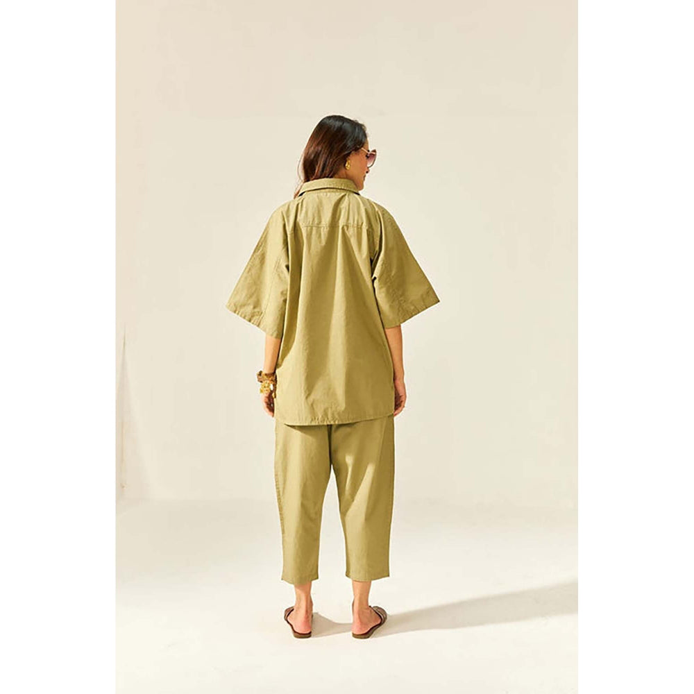 SPACE Ikigai Green Top And Bag Pant