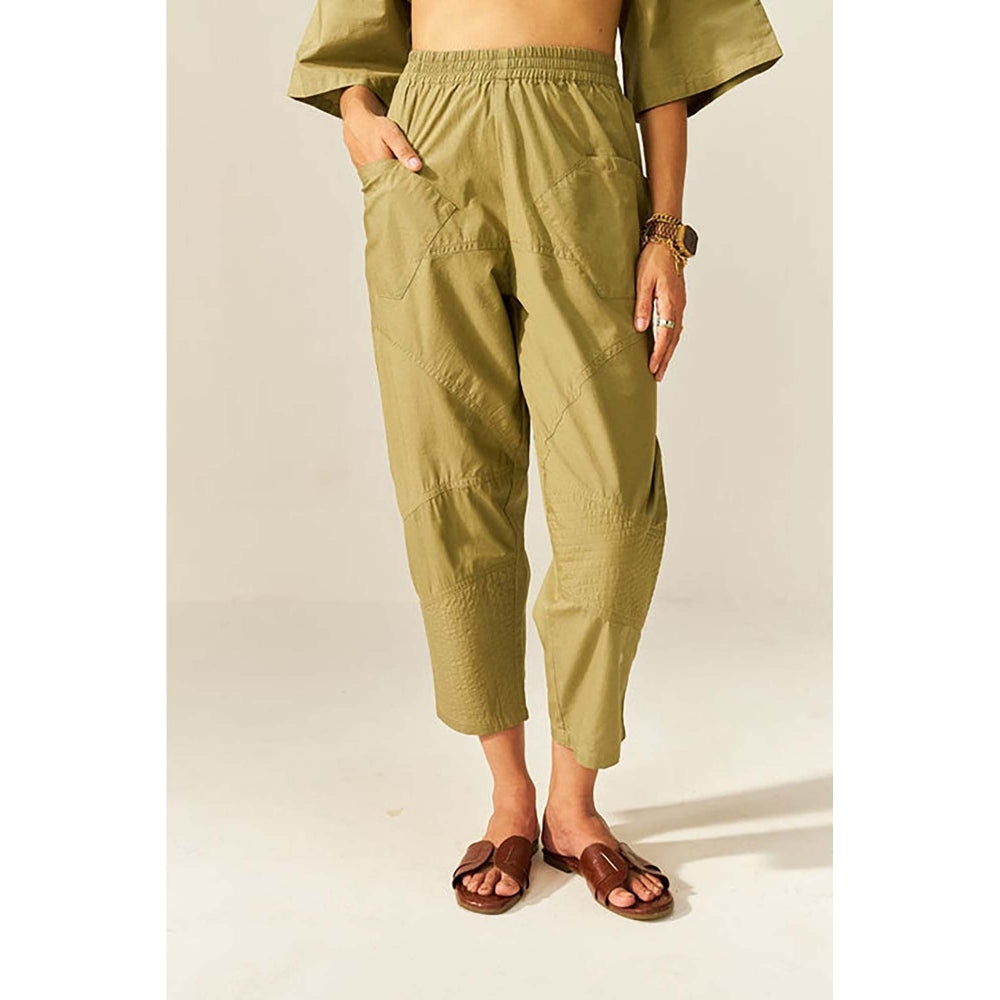SPACE Ikigai Green Top And Bag Pant