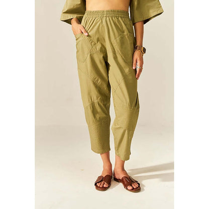 SPACE Ikigai Green Top And Bag Pant
