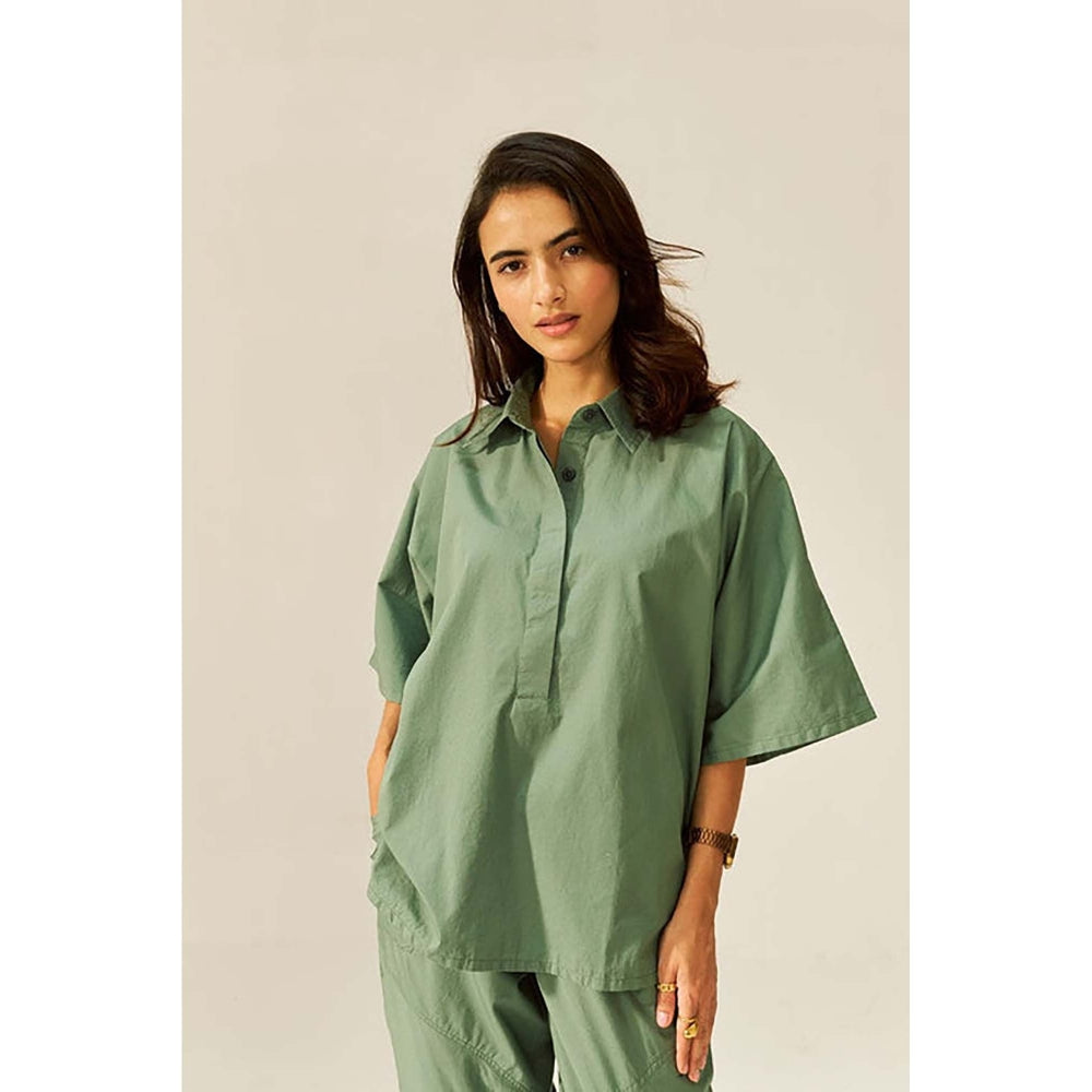 SPACE Ikigai Green Top And Bag Pant
