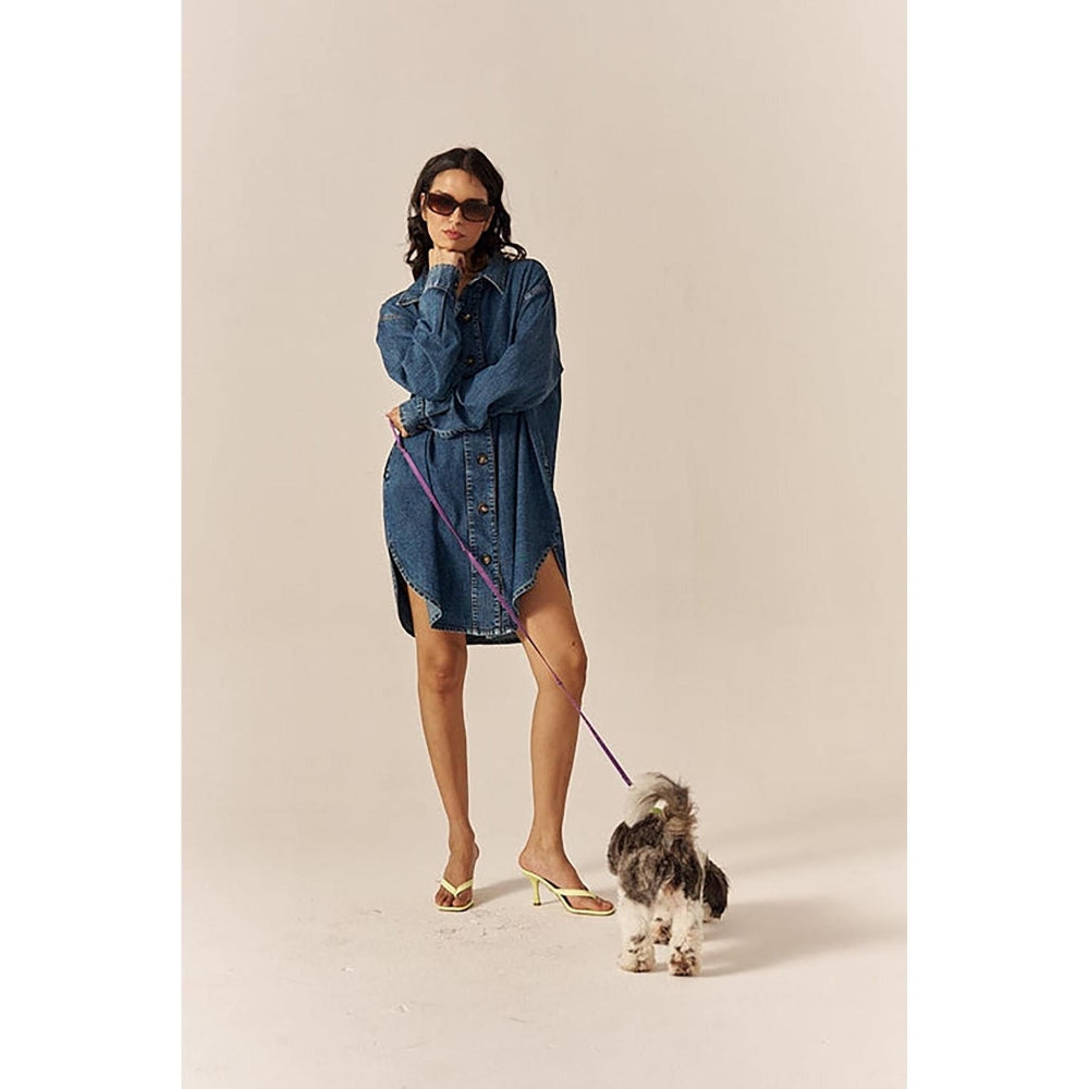 SPACE Coconutty Blue Relax Fit Shirt Dress