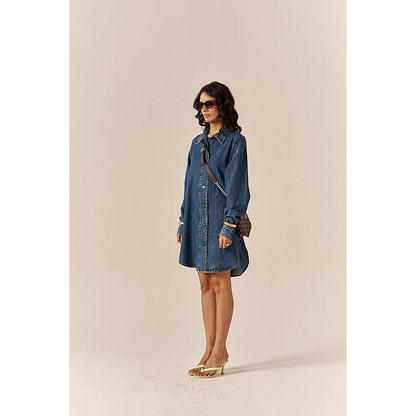 SPACE Coconutty Blue Relax Fit Shirt Dress