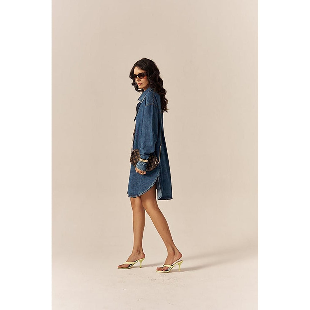 SPACE Coconutty Blue Relax Fit Shirt Dress