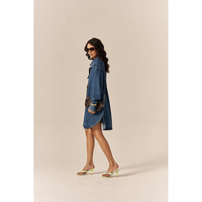 SPACE Coconutty Blue Relax Fit Shirt Dress