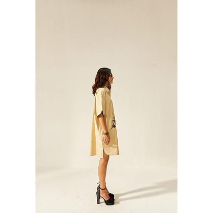 SPACE The Nobu Beige Shirt Dress