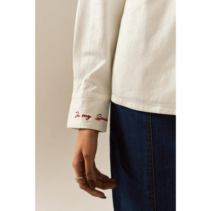 SPACE "In My Space" White Denim Shirt
