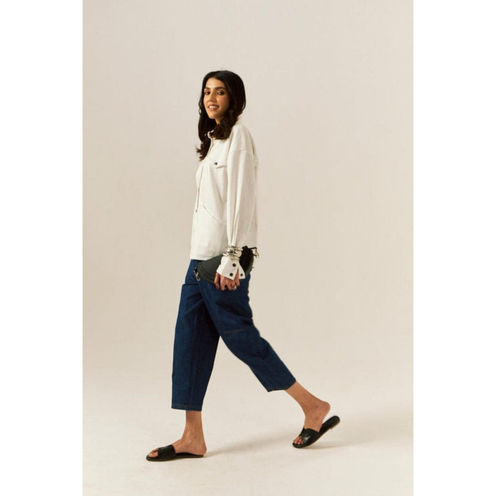 SPACE "In My Space" White Denim Shirt