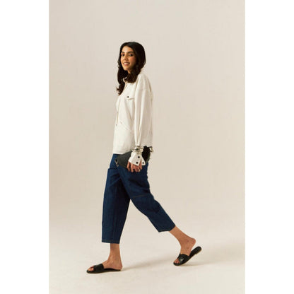 SPACE "In My Space" White Denim Shirt