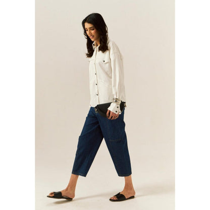 SPACE "In My Space" White Denim Shirt