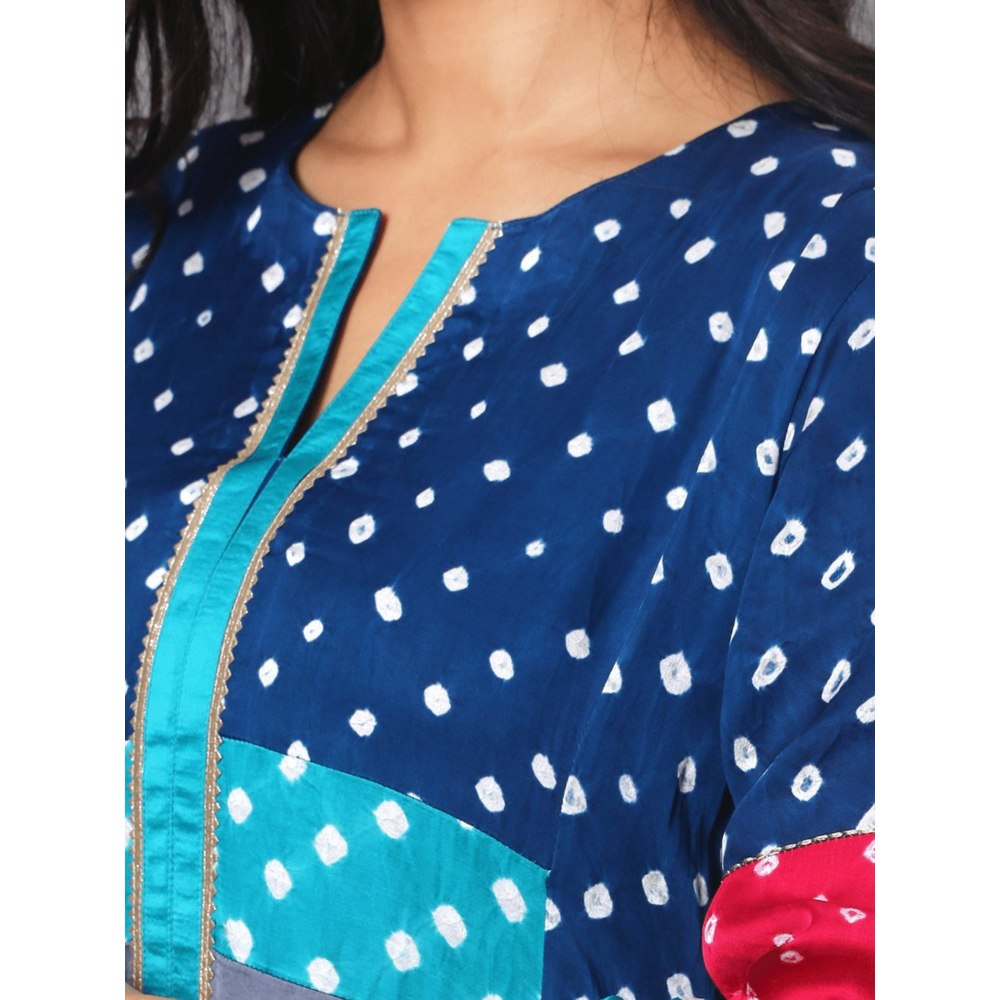 Spring Soul Printed Modal Silk Bandhani Print Kurta