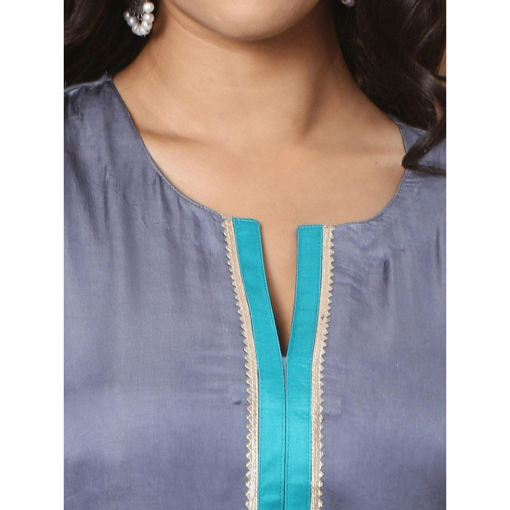 Spring Soul Color Block Modal Silk Bandhani Print Kurta