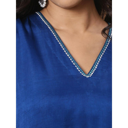 Spring Soul Color Block Modal Silk Detailing On Sleeves Kurta