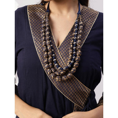 Spring Soul Cotton Mulmul Floor Length Full Ghera Angarkha Brocade and Zari Detailing Kurta