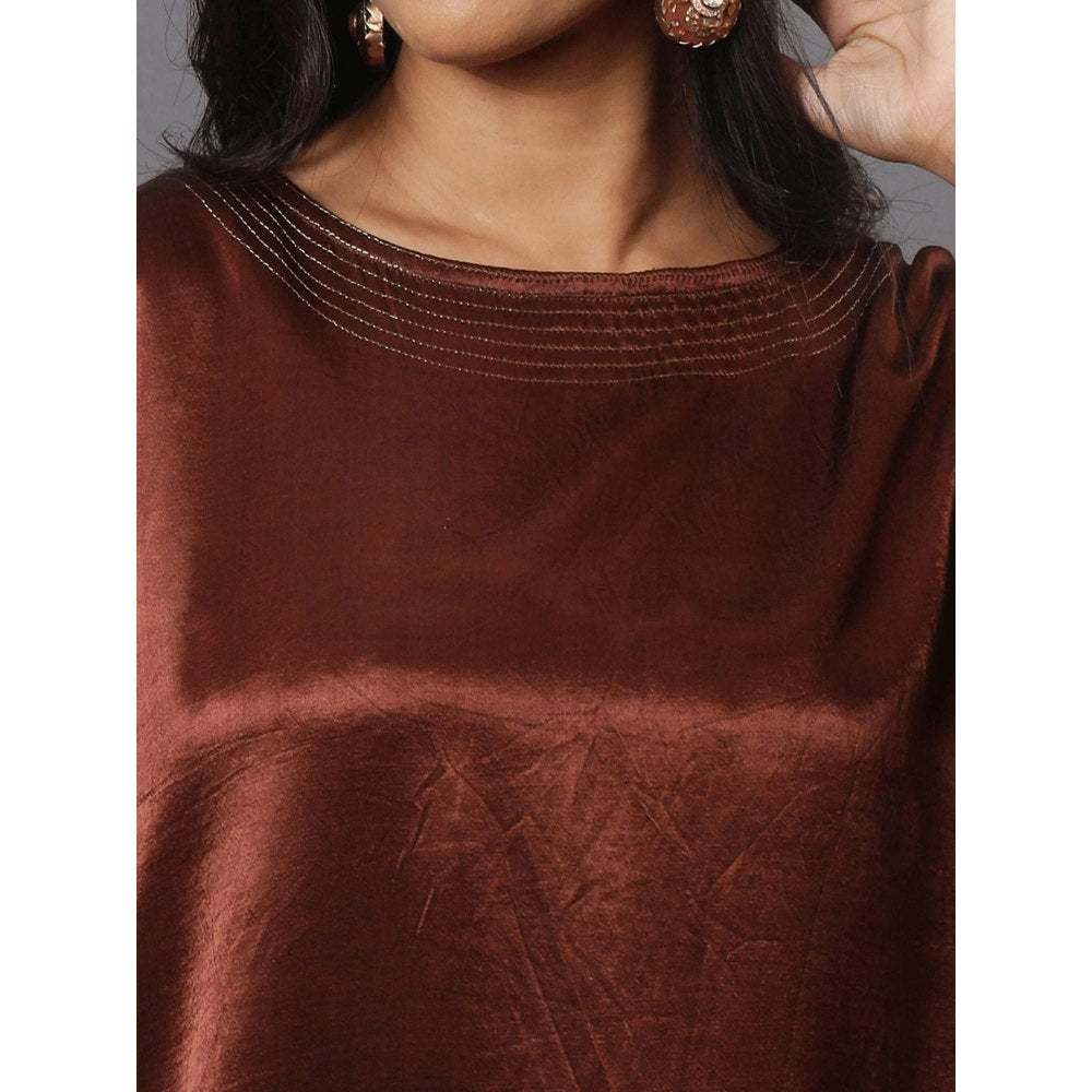 Spring Soul Colour Block Mashru Silk Kurta with Pant (Set of 2)