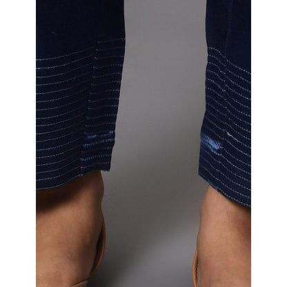 Spring Soul Colour Block Mashru Silk Kurta with Pant (Set of 2)