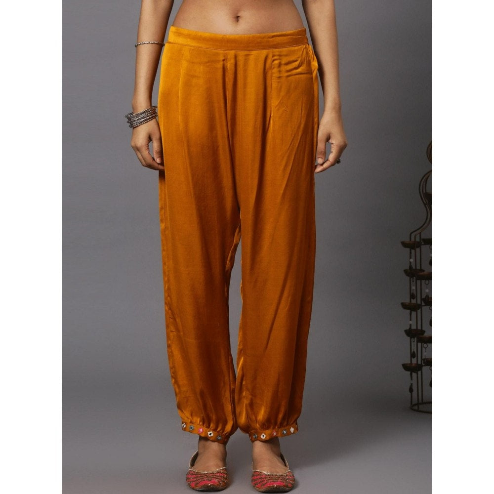 Spring Soul Mustard Embroidered Bandhani Co-Ord (Set of 2)