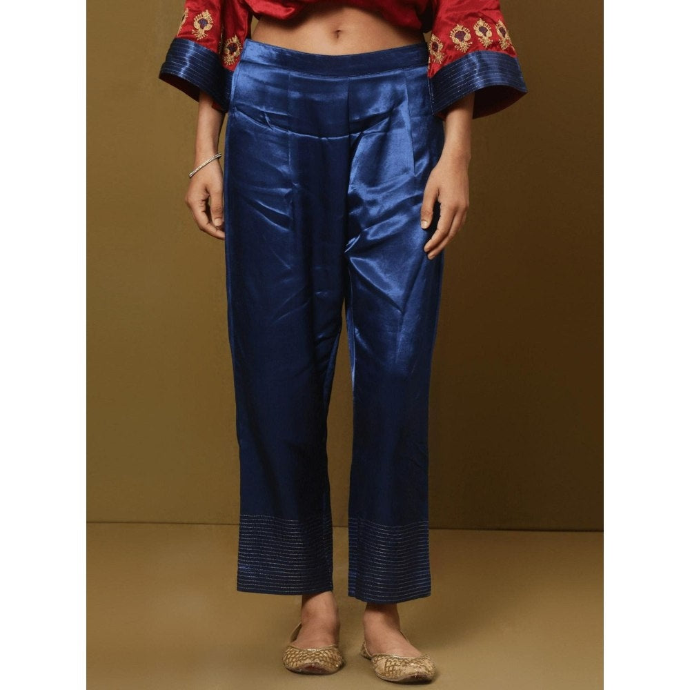 Spring Soul Embroidered Mashru Silk Kurta and Pant (Set of 2)