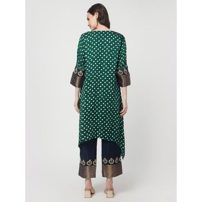 Spring Soul Green Modal Silk Kurta with Pant (Set of 2)