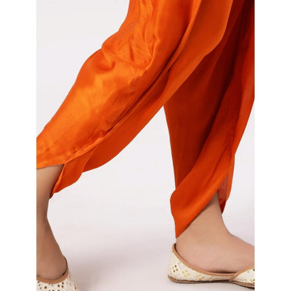 Spring Soul Modal Silk Bandhani Embroidered Kurta with Dhoti (Set of 2)