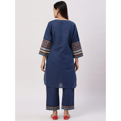 Spring Soul Cotton Linen Thread Work Co-Ord (Set of 2)