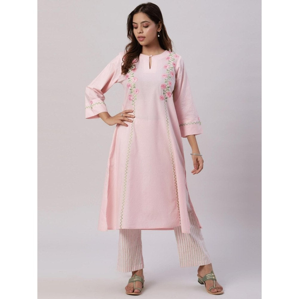 Spring Soul Cotton Embroidered Kurta & Pant (Set of 2)