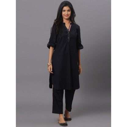 Spring Soul Black Cotton Co-Ord (Set of 2)