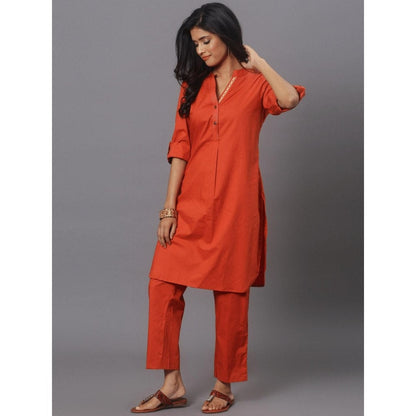 Spring Soul Orange Cotton Co-Ord (Set of 2)