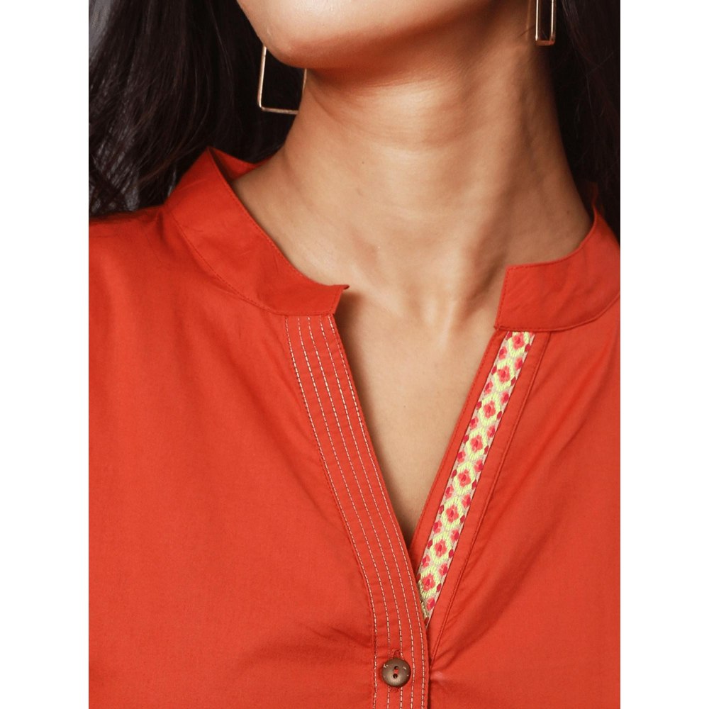 Spring Soul Orange Cotton Co-Ord (Set of 2)
