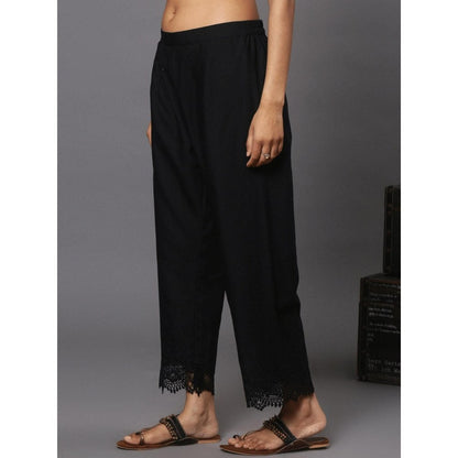 Spring Soul Cotton Ankle Length In Lace and Cutwork Fabric Pant