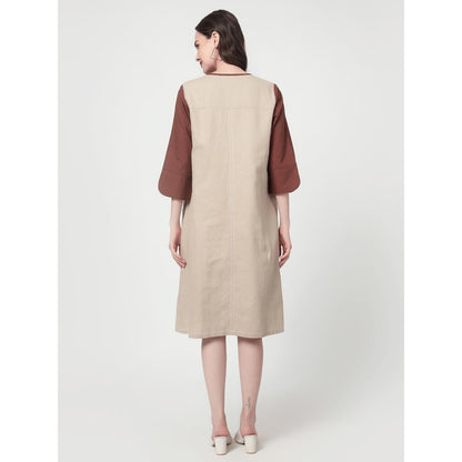 Spring Soul Colour Block Knee-Length Dress