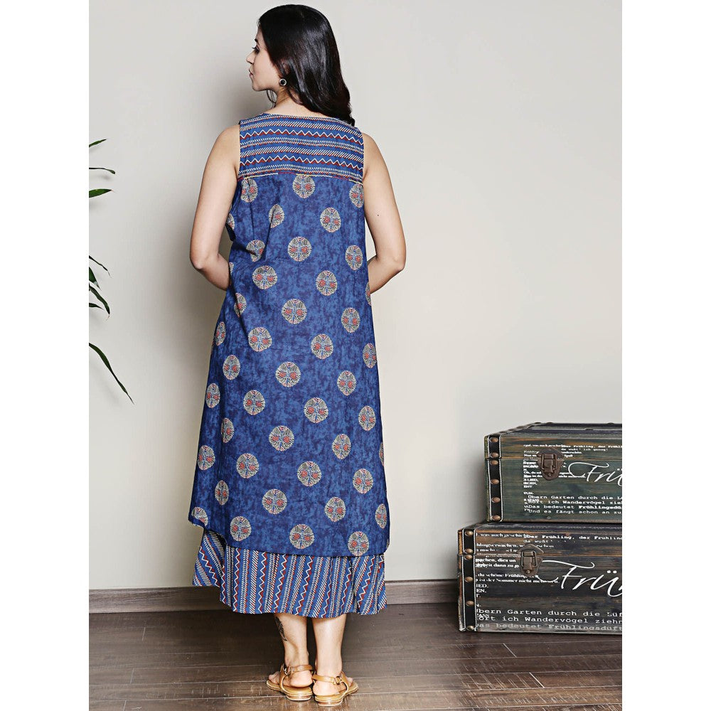 Spring Soul Two Layer Printed Cotton Midi Dress