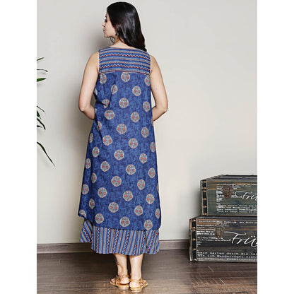 Spring Soul Two Layer Printed Cotton Midi Dress
