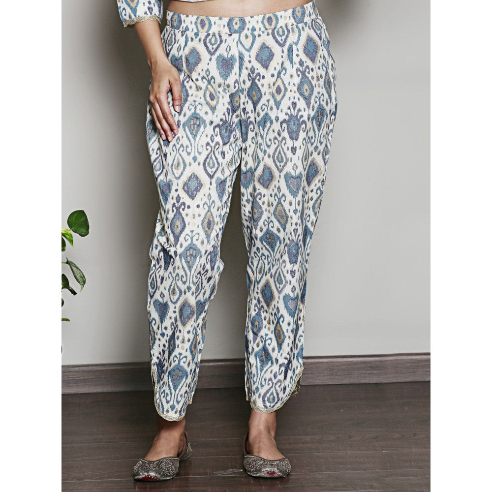 Spring Soul Aztec Printed with Neck Embroidery Co-Ord (Set of 2)