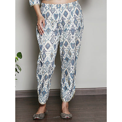 Spring Soul Aztec Printed with Neck Embroidery Co-Ord (Set of 2)