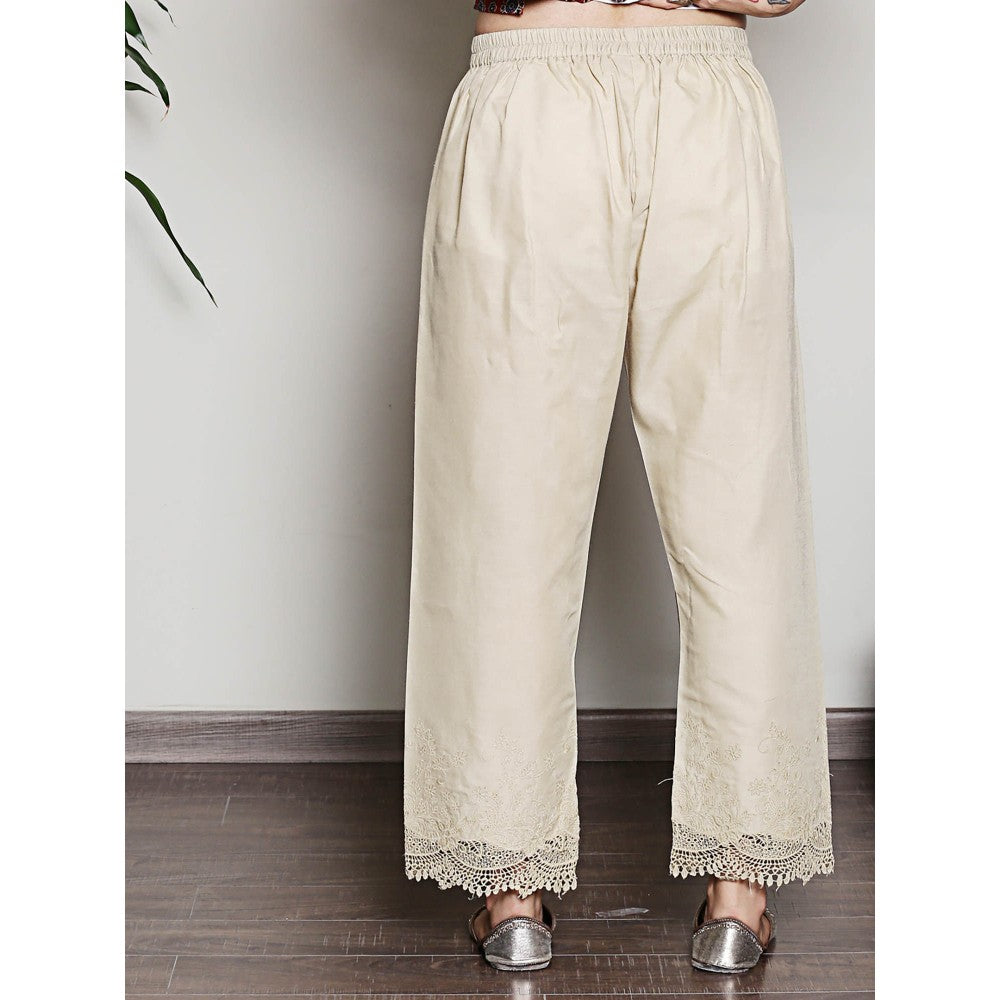 Spring Soul Cotton Pant In Lace and Cutwork Fabric
