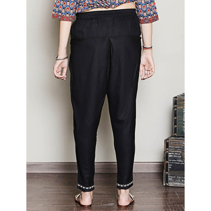 Spring Soul Black Cotton Modal Dhoti