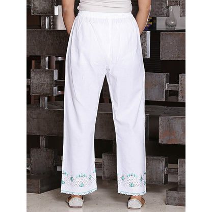 Spring Soul Cotton Scallop Embroidered Pant