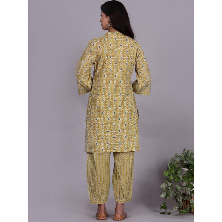 Spring Soul Yellow Ikat Kurta with Zig-Zag Salwar (Set of 2)