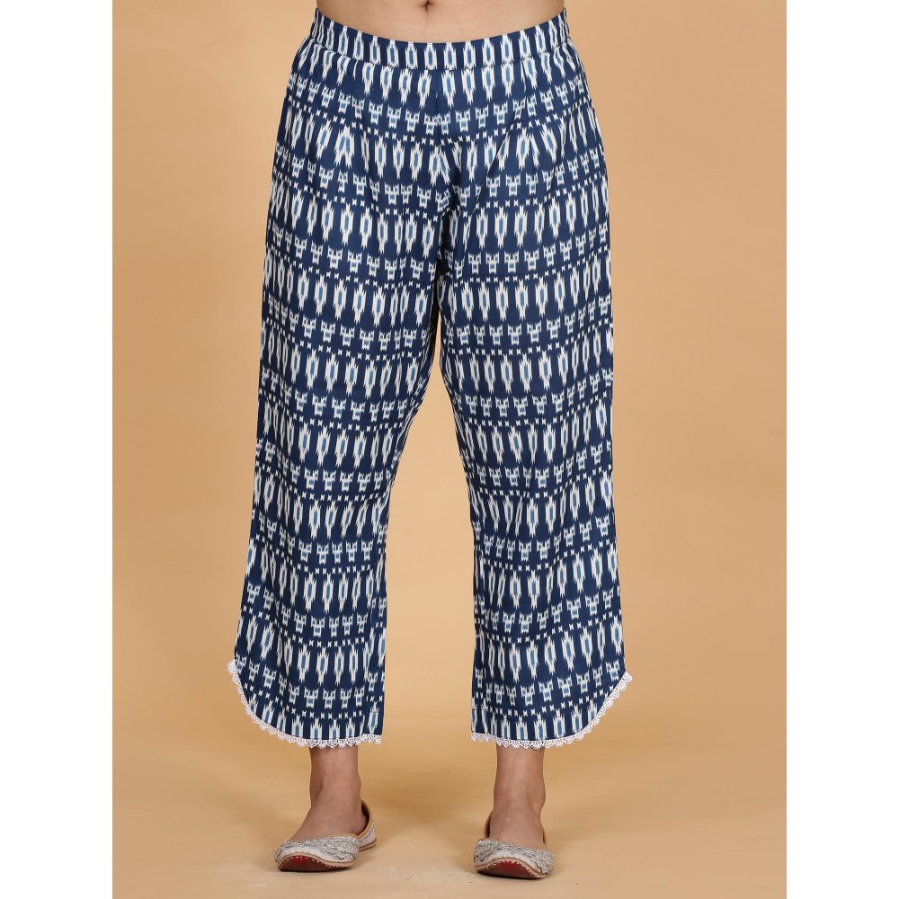 Spring Soul Navy Blue Ikat Co-Ord (Set of 2)