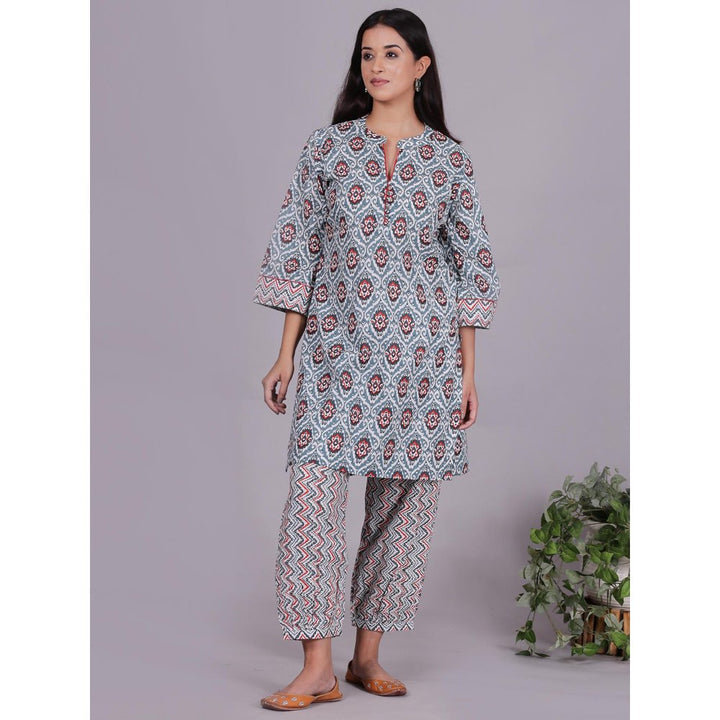 Spring Soul Multicoloured Ikat Kurta with Pant (Set of 2)